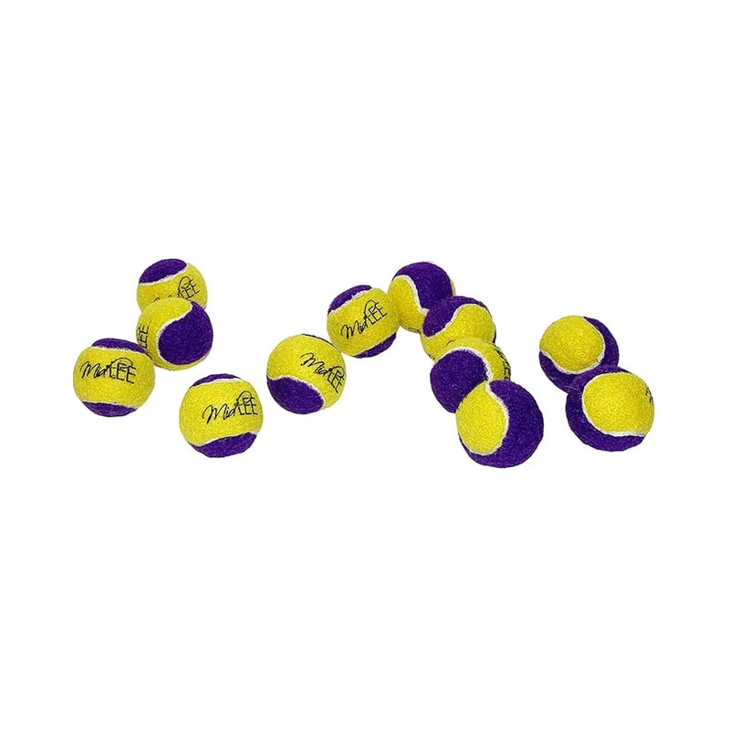 Midlee Squeaky Mini Tennis Ball for Dogs 1.5"- Pack of 12 (Yellow/Purple) - Image 5